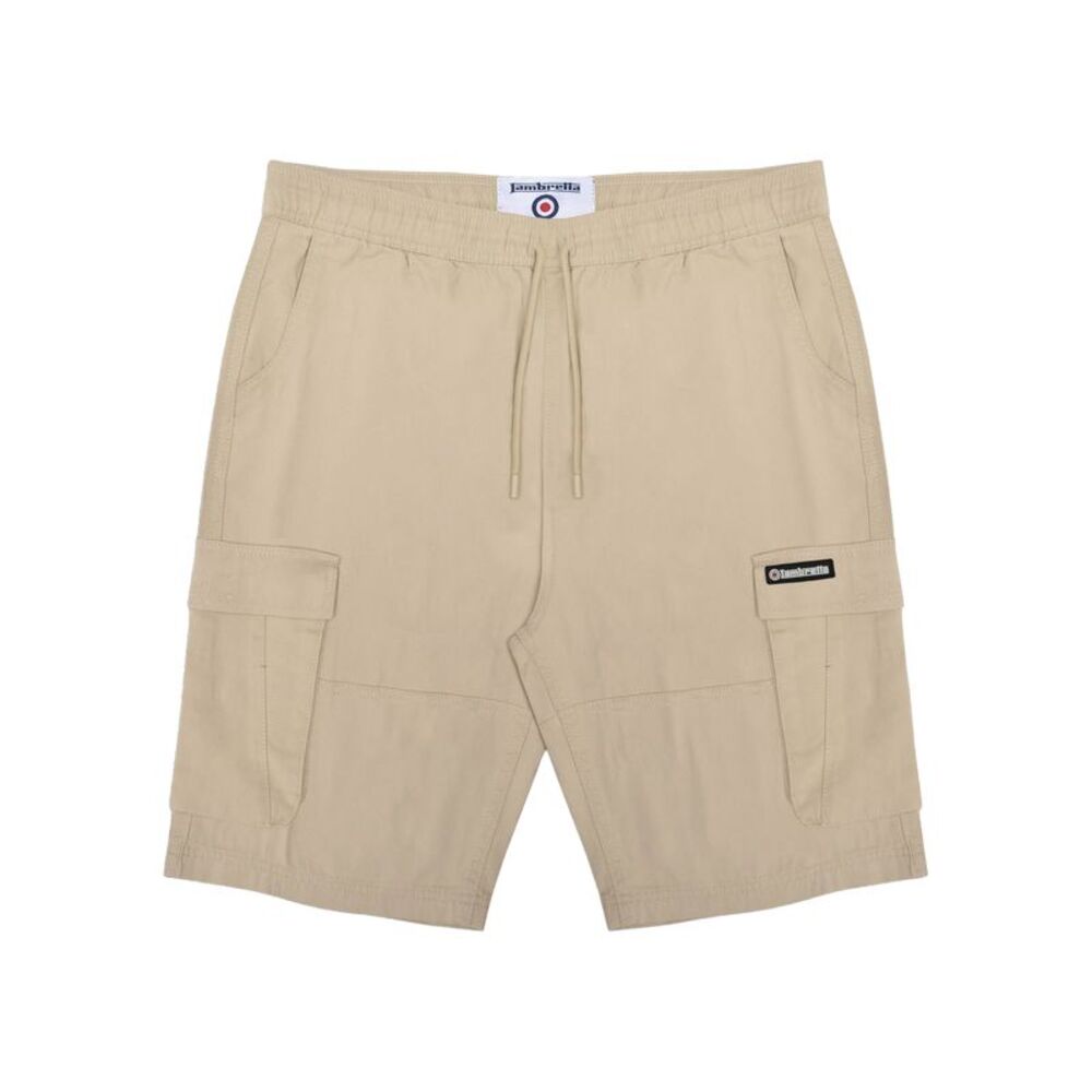 Lambretta Mens Utility SS25 Cargo Shorts / Stone